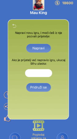 Napravi privatnu igru Mau Mau koristeći ovaj dijalog Napravi privatnu igru Mau Mau koristeći ovaj dijalog