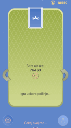 Podeli šifru za privatnu igru Mau Mau s prijateljima klikom na dugme Share Podeli šifru za privatnu igru Mau Mau s prijateljima klikom na dugme Share