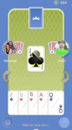 Otpočeta partija Mau Mau Otpočeta partija Mau Mau - Soba za igru aplikacije Mau King